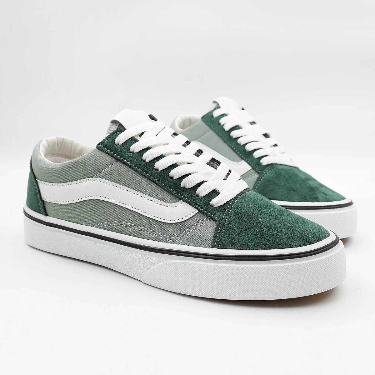 کتانی ونس سبز سفید Vans