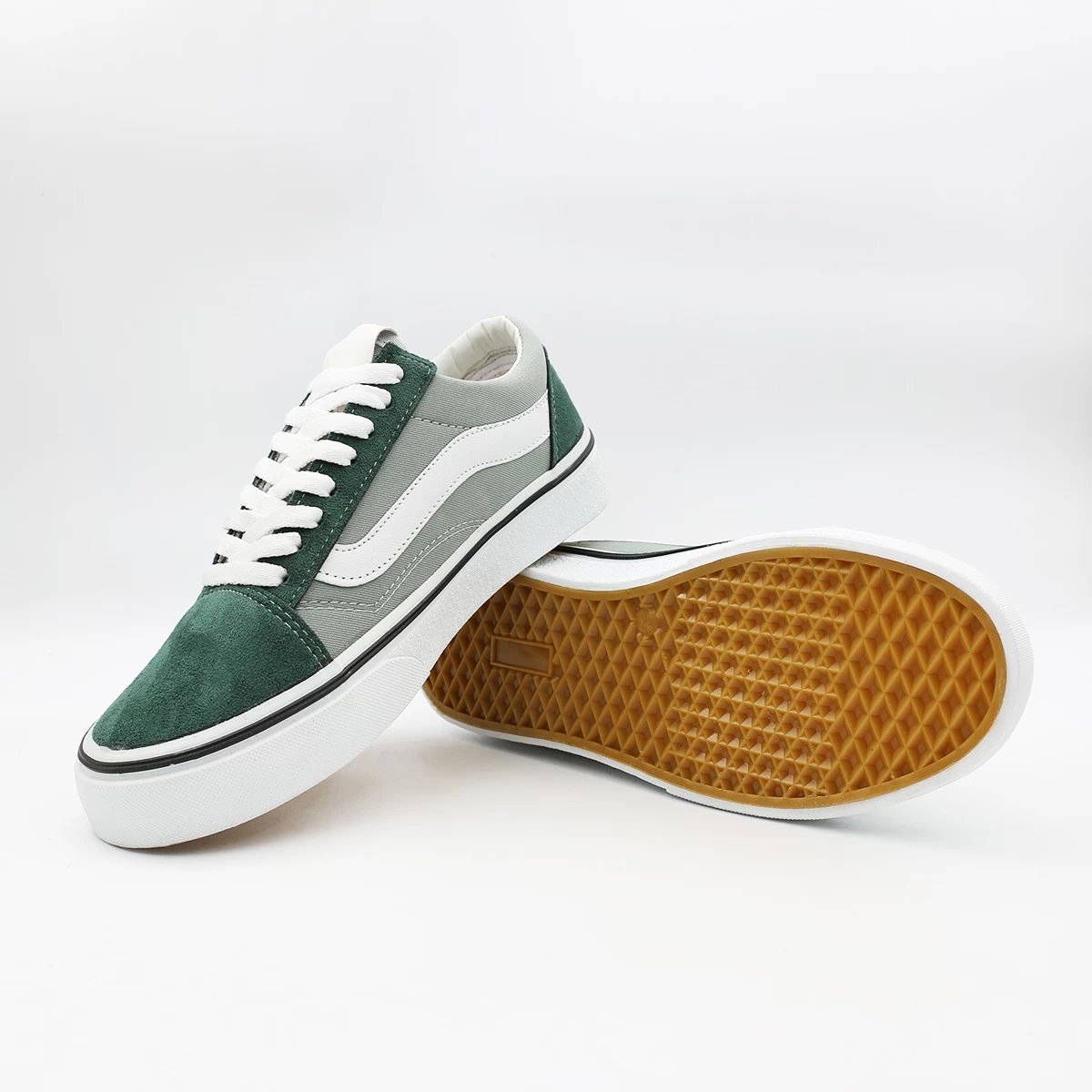 کتانی ونس سبز سفید Vans