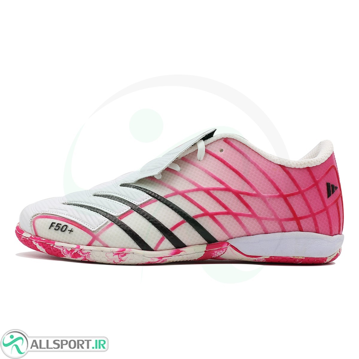 کفش فوتسال آدیداس سرخابی سفید Adidas F50