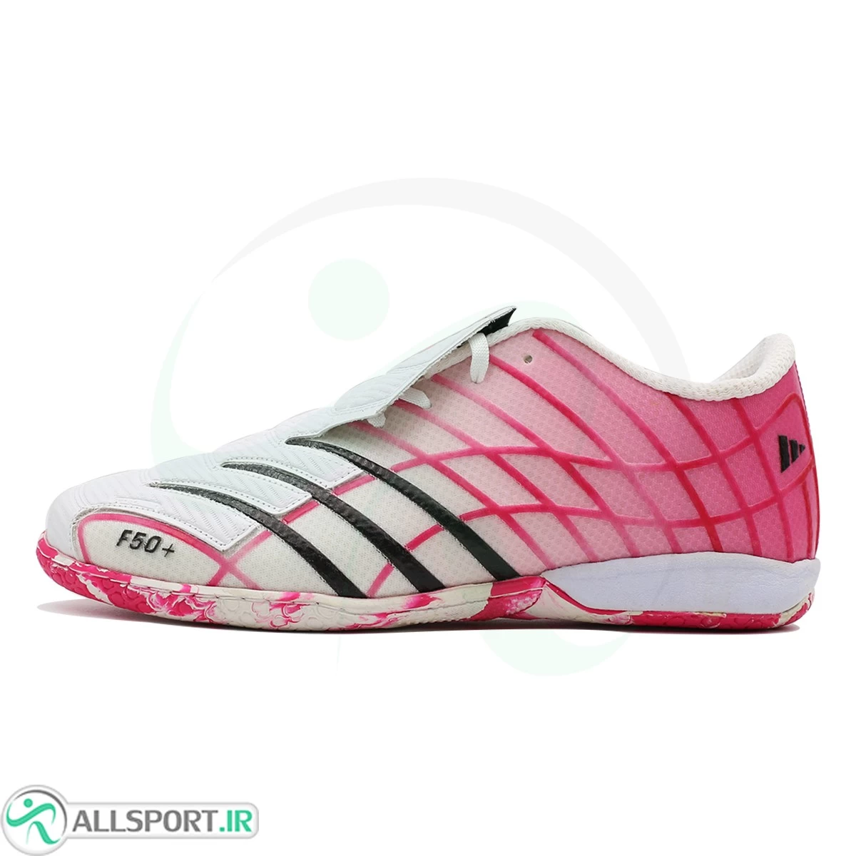 کفش فوتسال آدیداس سرخابی سفید Adidas F50