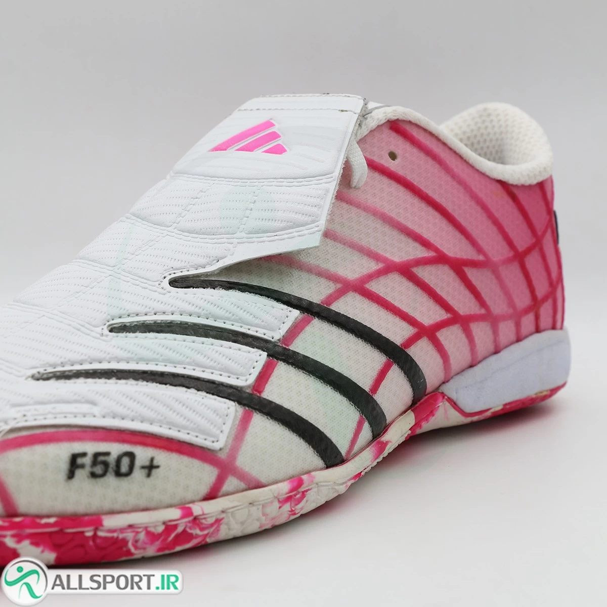 کفش فوتسال آدیداس سرخابی سفید Adidas F50