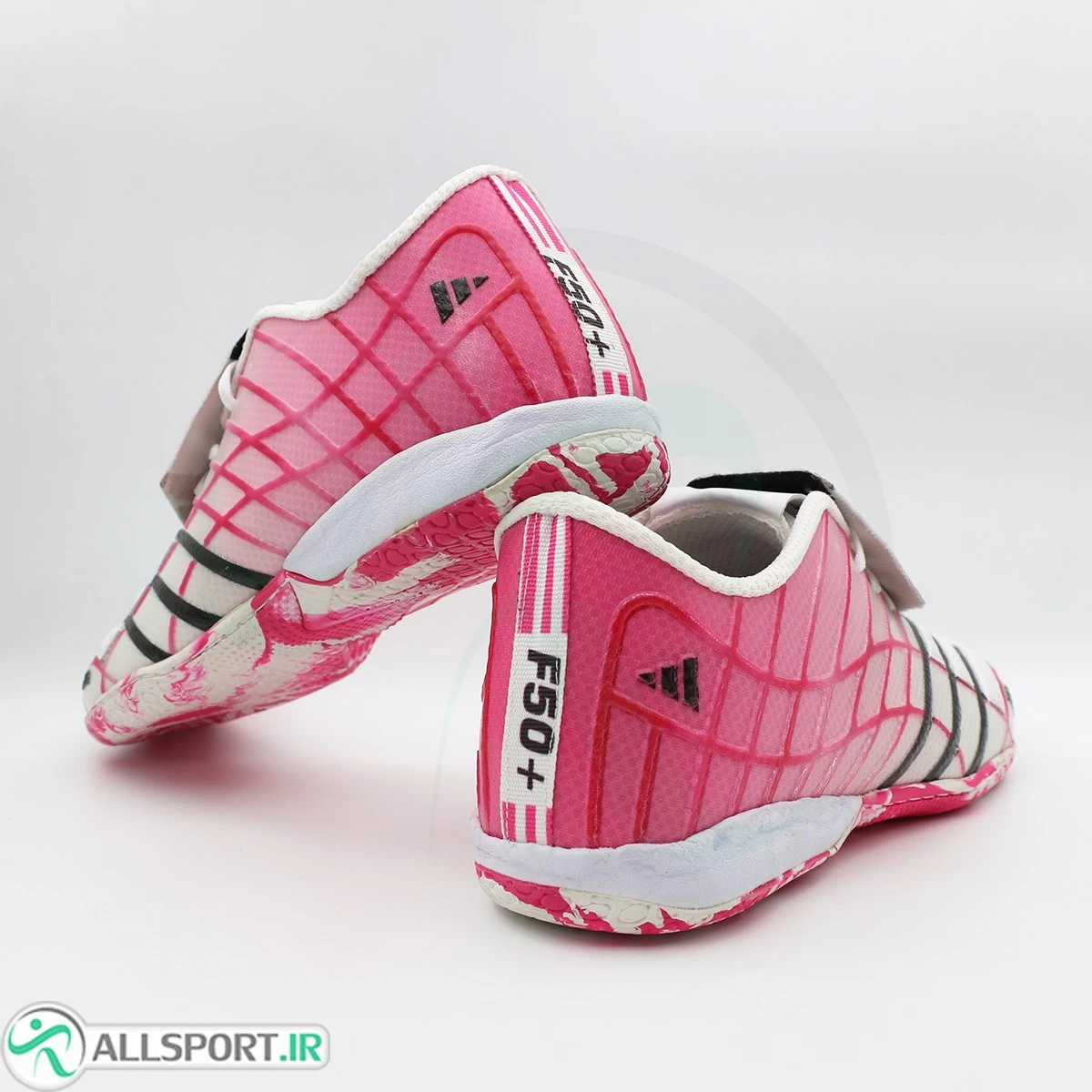 کفش فوتسال آدیداس سرخابی سفید Adidas F50