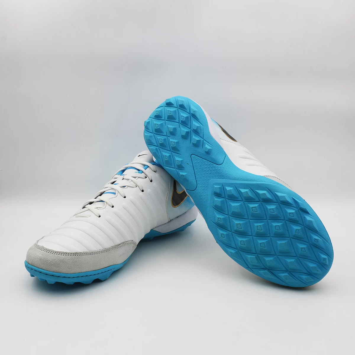 کفش چمن مصنوعی نایک تمپو ایکس Nike Tiempo X White Blue