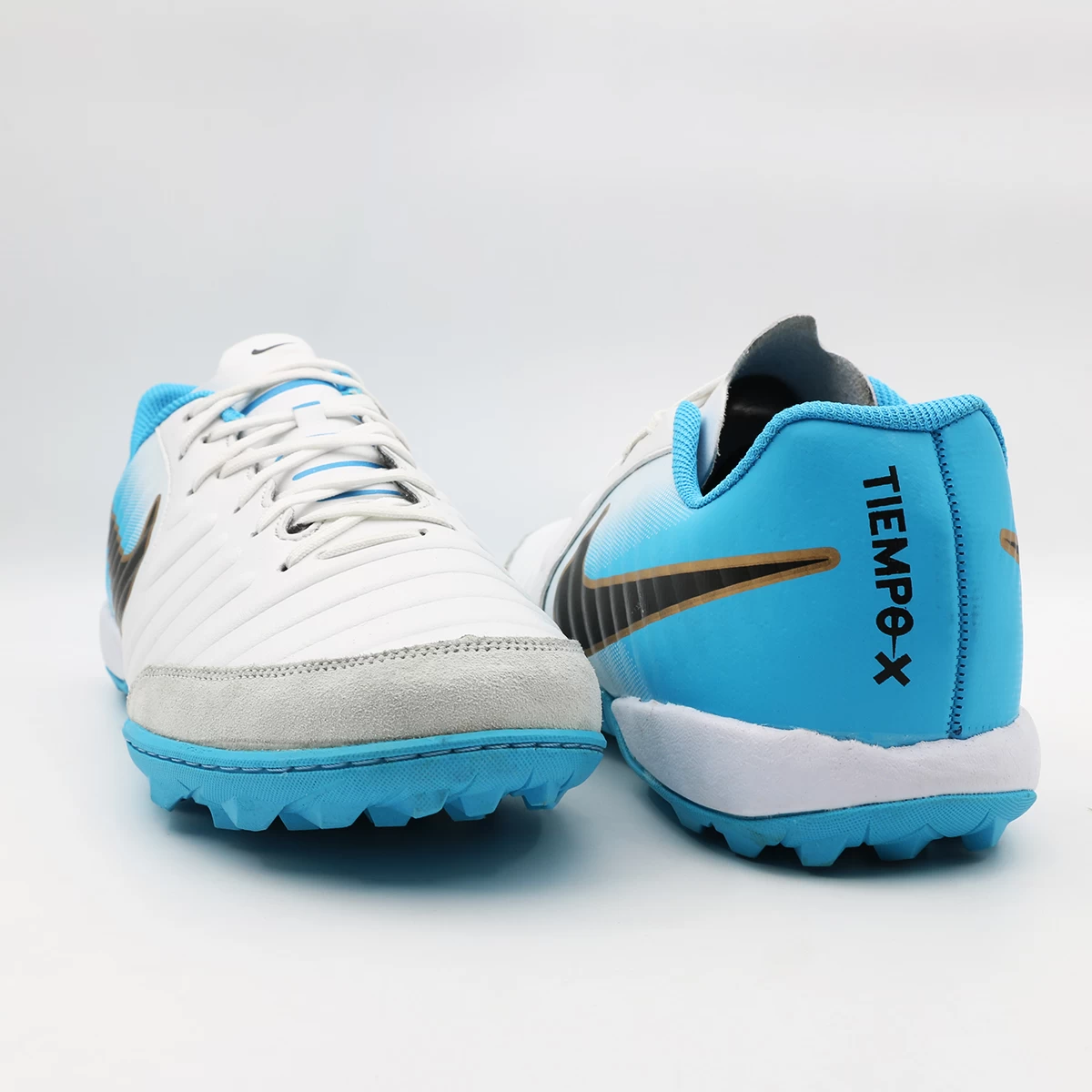 کفش چمن مصنوعی نایک تمپو ایکس Nike Tiempo X White Blue