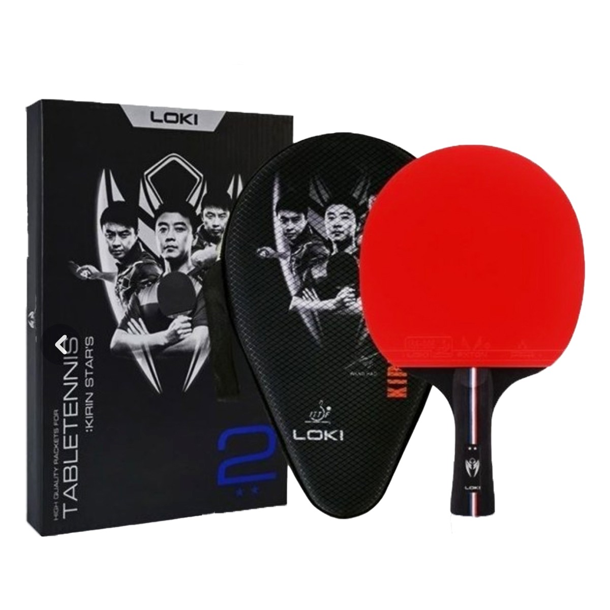 راکت پینگ پنگ Loki k2 ستاره مدل چوبی بسته یک عددی