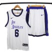 لباس شورت بسکتبالی Lakers Basketball Jersey White