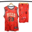 لباس شورت بسکتبالی Bulls Basketball Jersey Red