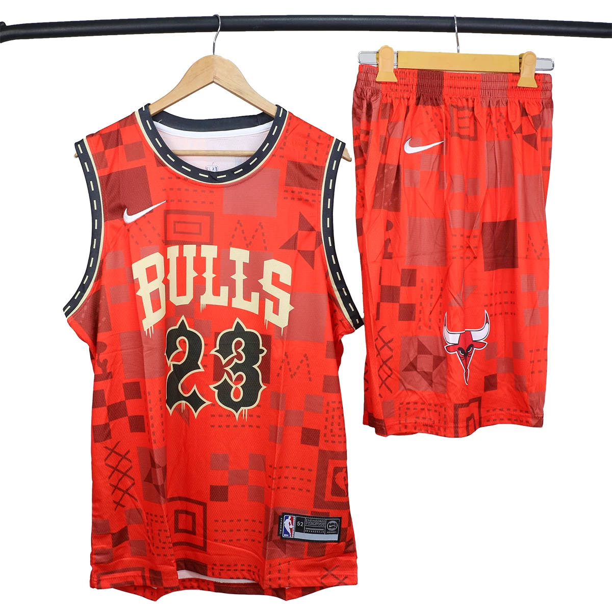 لباس شورت بسکتبالی Bulls Basketball Jersey Red