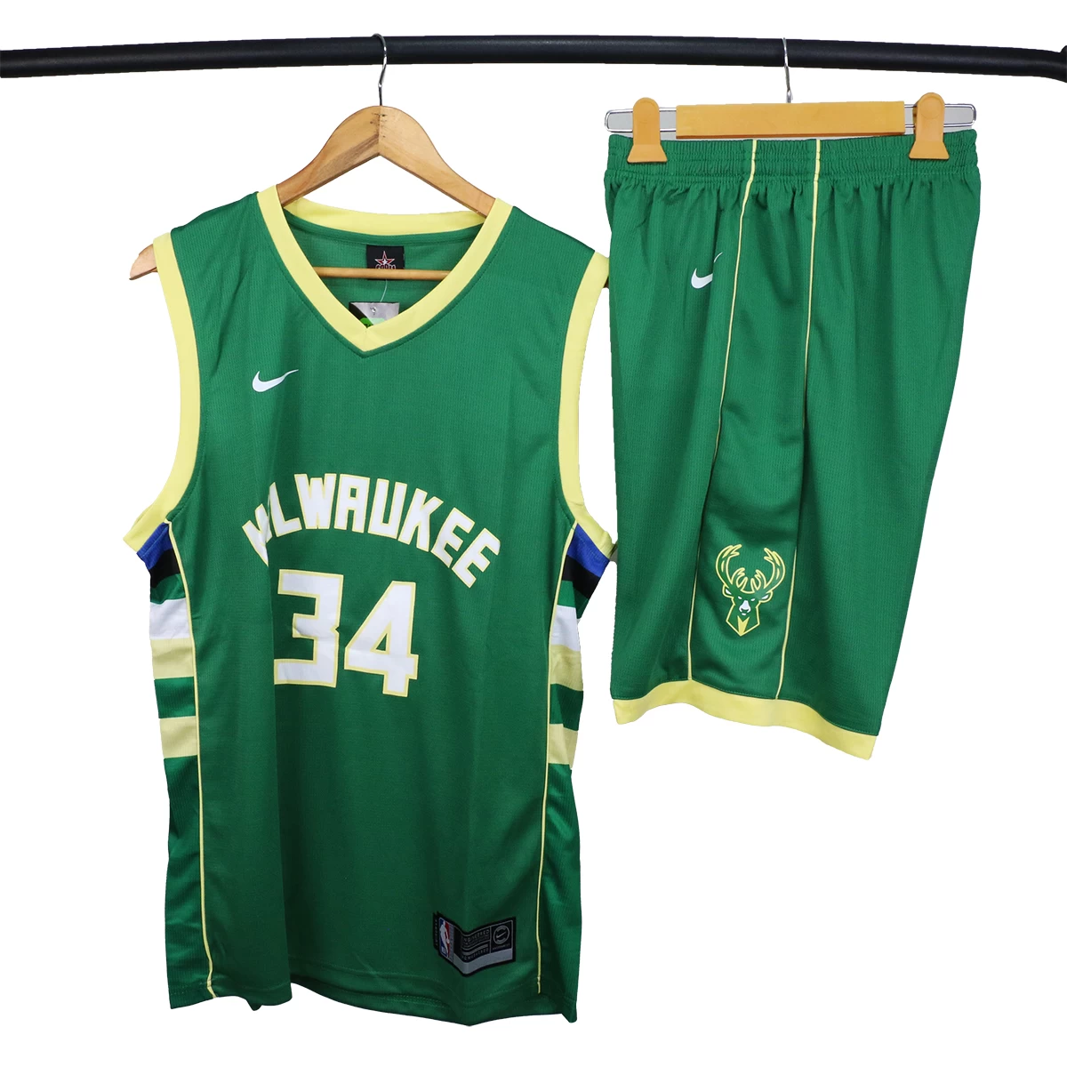 لباس شورت بسکتبالی میلواکی  Milwaukee Basketball Jersey green