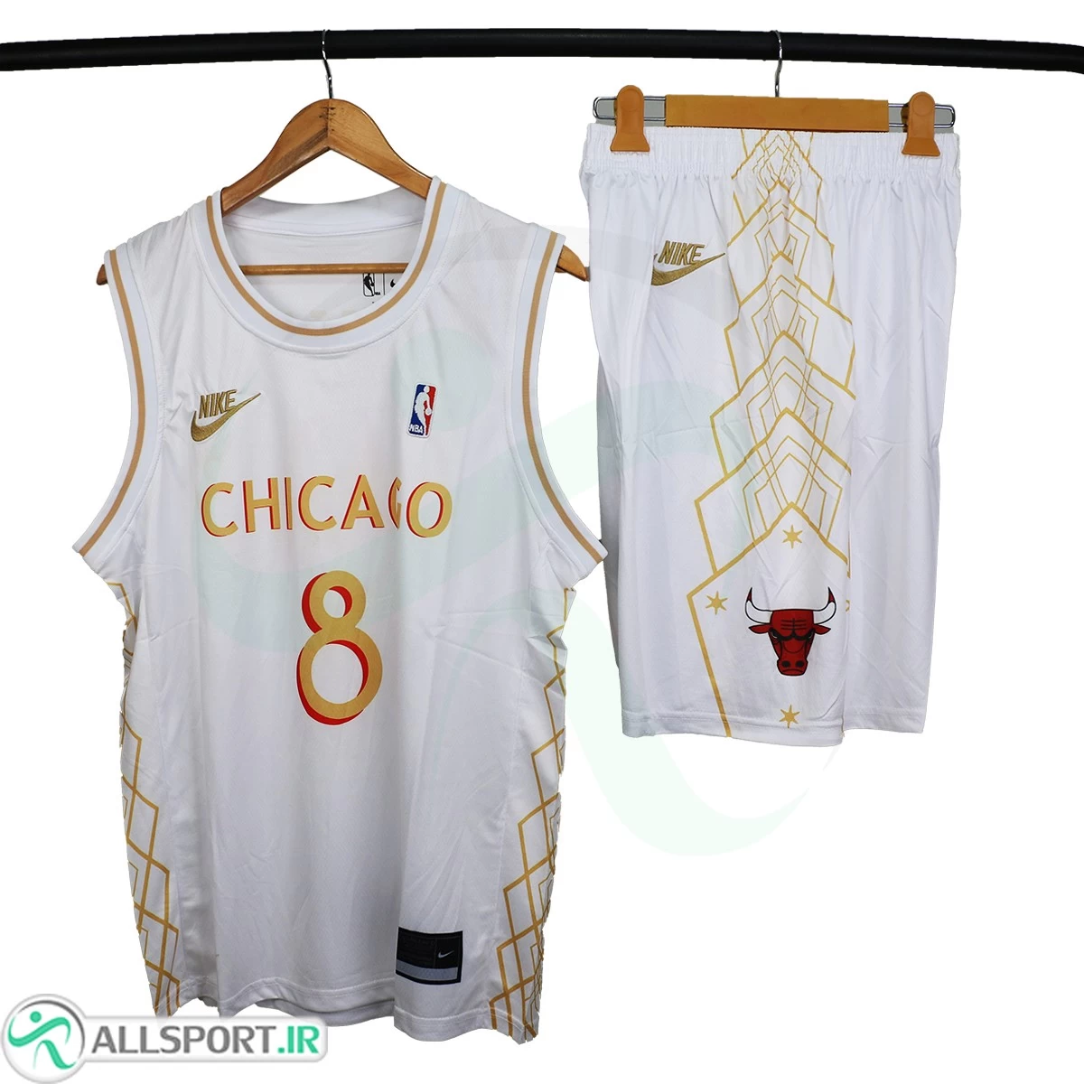لباس شورت بسکتبالی Chicago Basketball Jersey White