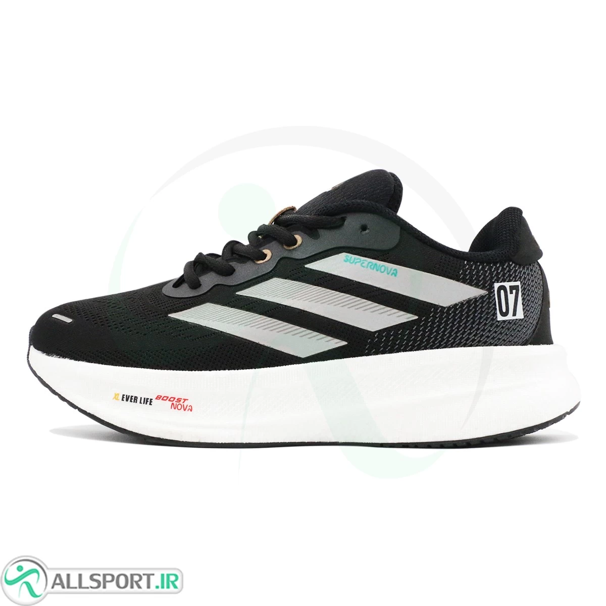 کتانی آدیداس مشکی سفید Adidas Supernova