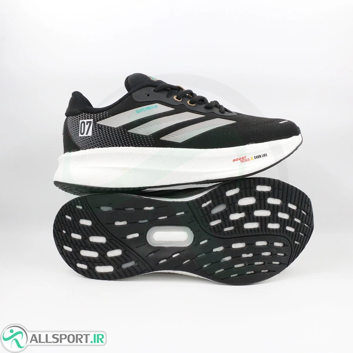 کتانی آدیداس مشکی سفید Adidas Supernova