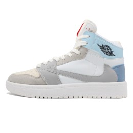 کتانی نایک ترویس آبی سفید ساقدار Nike Air Jordan