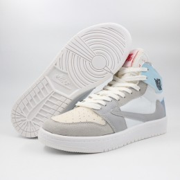 کتانی نایک ترویس آبی سفید ساقدار Nike Air Jordan