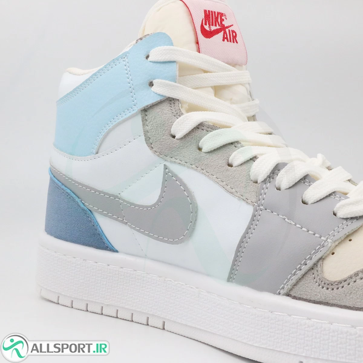 کتانی نایک ترویس آبی سفید ساقدار Nike Air Jordan