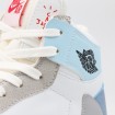 کتانی نایک ترویس آبی سفید ساقدار Nike Air Jordan