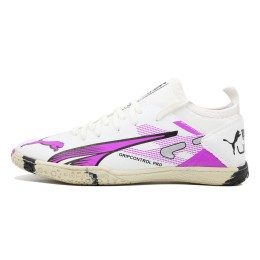 کفش فوتسال پوما اولترا سفید بنفش سایز کوچک Puma Ultra