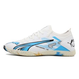 کفش فوتسال پوما اولترا سفید ابی سایز کوچک Puma Ultra