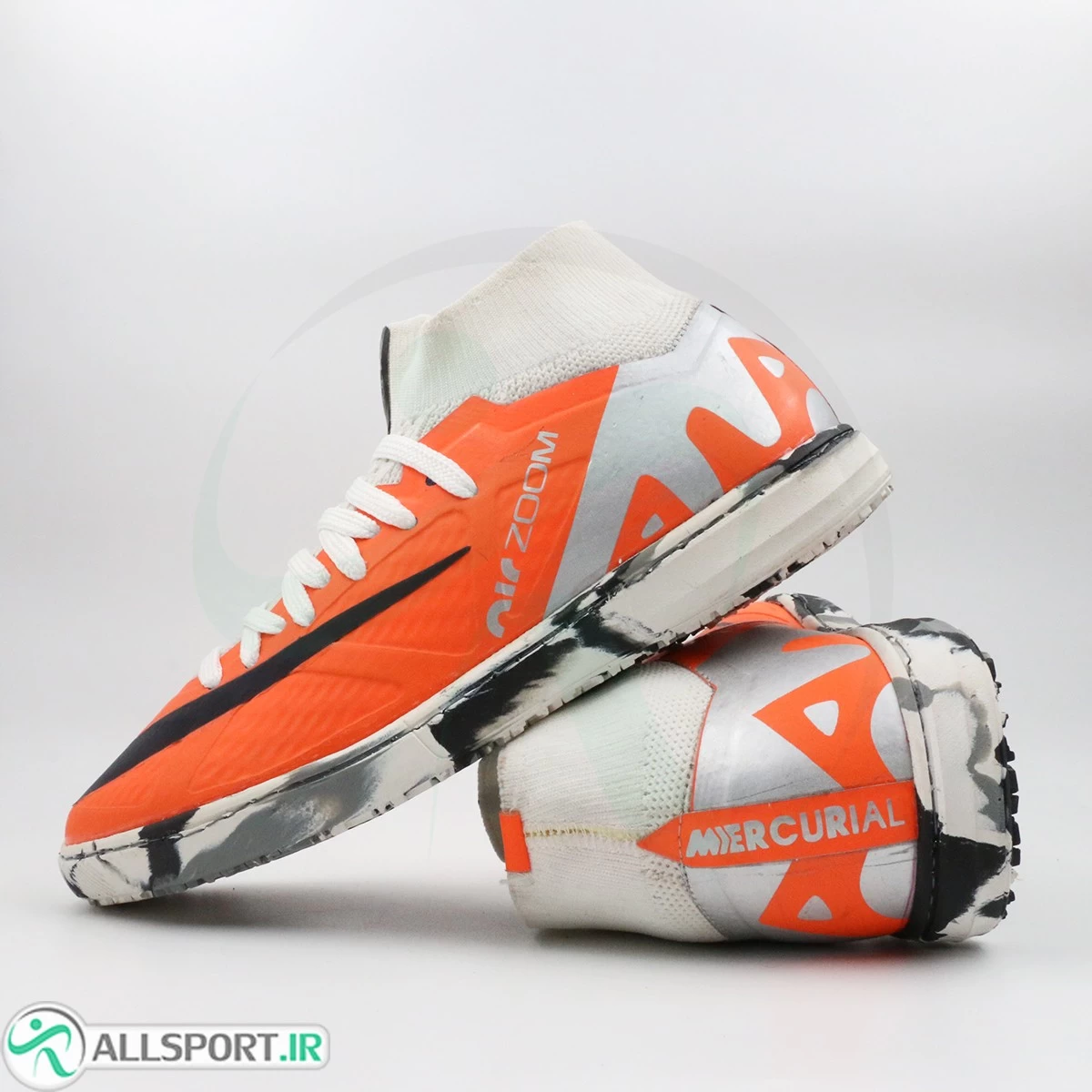 کفش فوتسال نایک مرکوریال نارنجی سایز کوچک Nike Mercurial