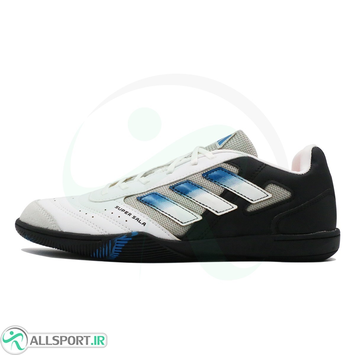 کفش فوتسال آدیداس سفید مشکی Adidas Super Sala