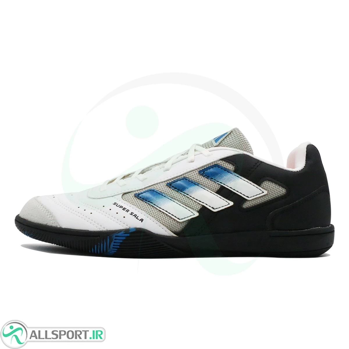 کفش فوتسال آدیداس سفید مشکی Adidas Super Sala
