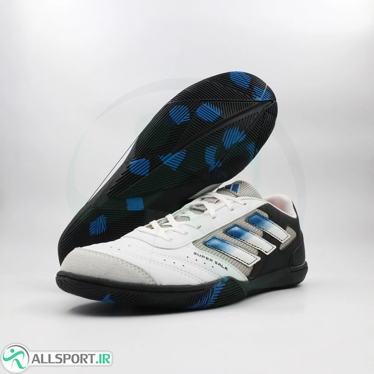 کفش فوتسال آدیداس سفید مشکی Adidas Super Sala