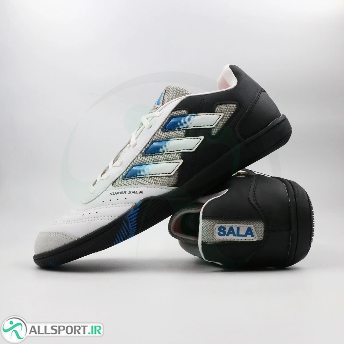 کفش فوتسال آدیداس سفید مشکی Adidas Super Sala