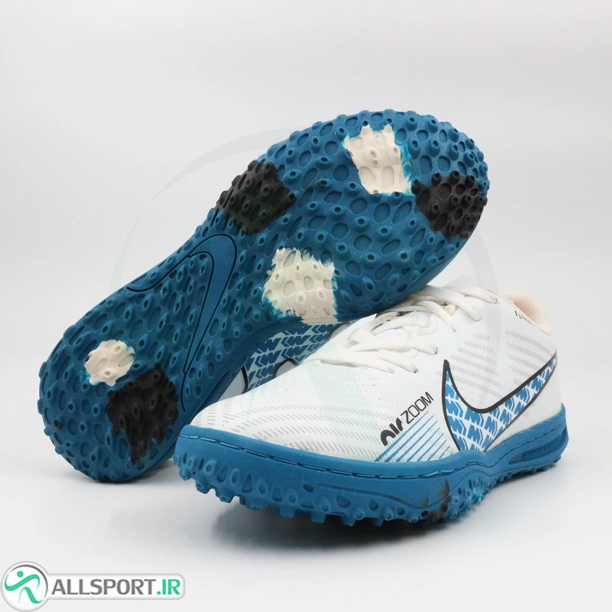 کفش چمن مصنوعی نایک مرکوریال سفید آبی Nike Mercurial Blue