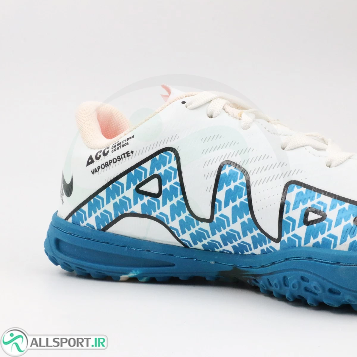 کفش چمن مصنوعی نایک مرکوریال سفید آبی Nike Mercurial Blue