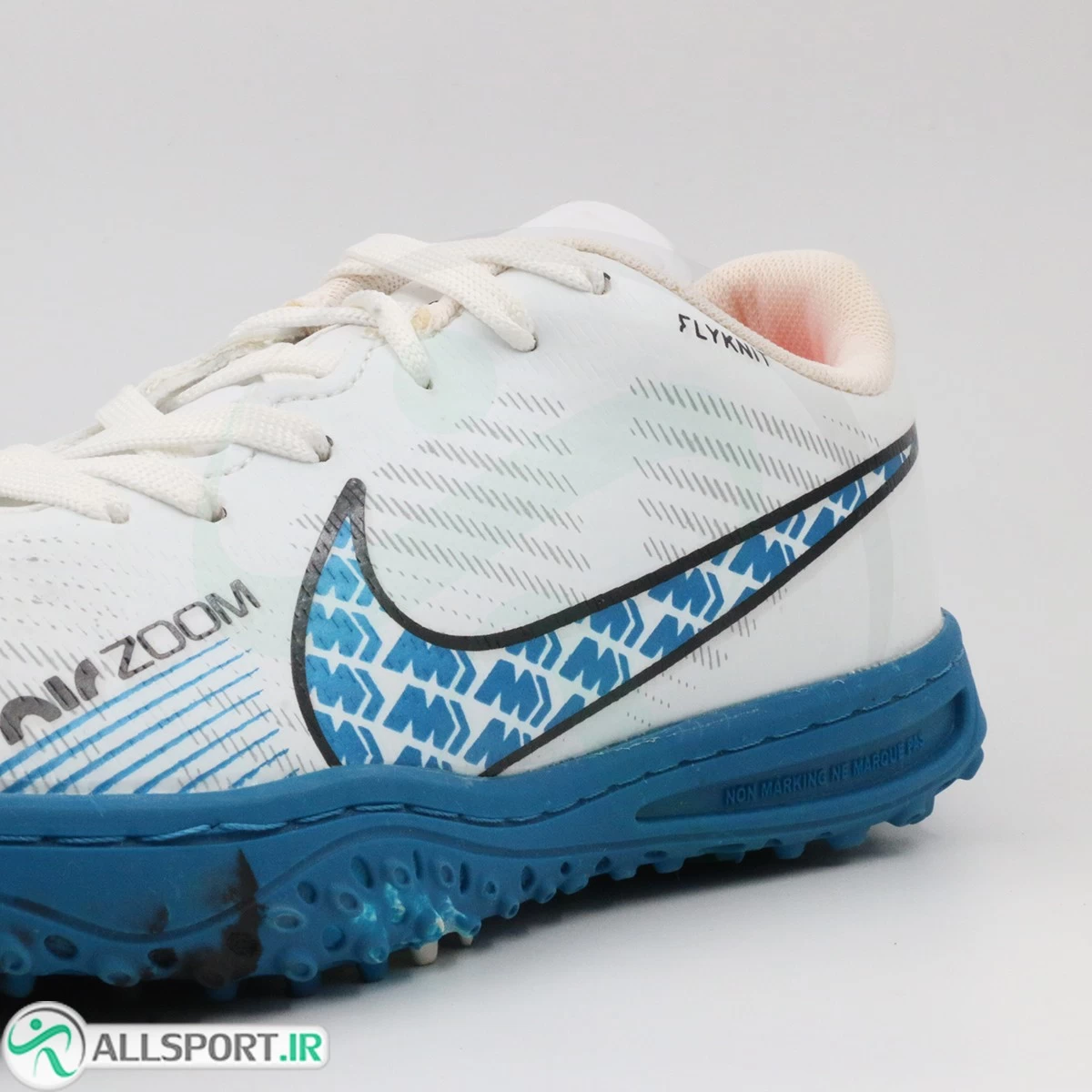کفش چمن مصنوعی نایک مرکوریال سفید آبی Nike Mercurial Blue