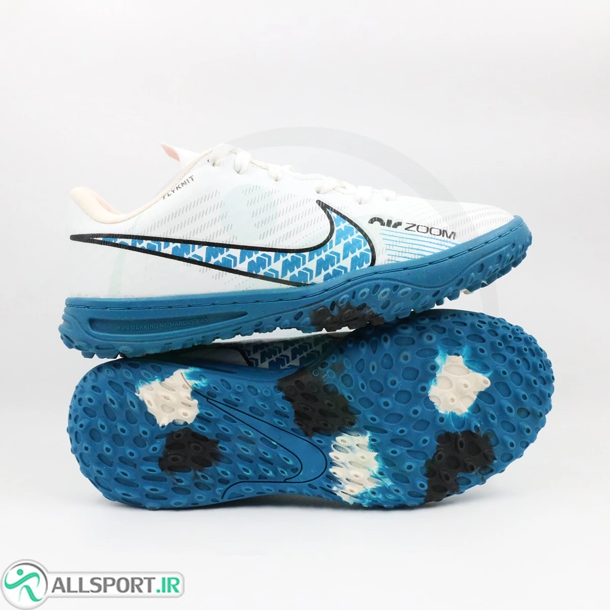 کفش چمن مصنوعی نایک مرکوریال سفید آبی Nike Mercurial Blue