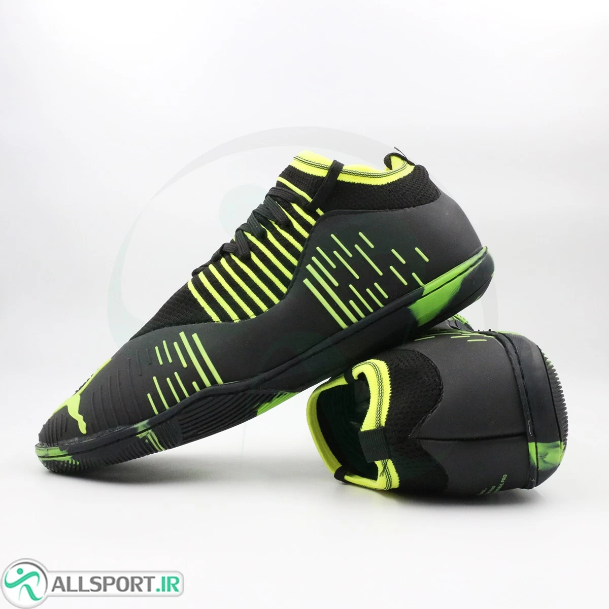 کفش فوتسال پوما فیوچر مشکی سبز Puma Future