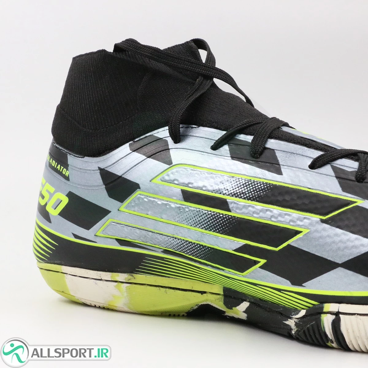 کفش فوتسال آدیداس مشکی سبز Adidas F50 Black