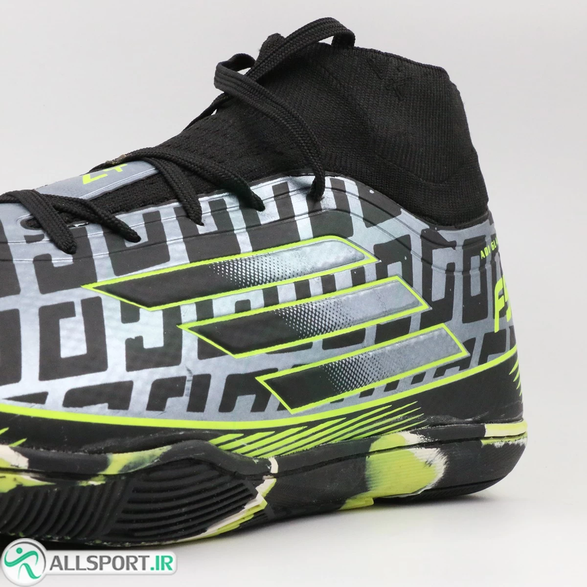 کفش فوتسال آدیداس مشکی سبز Adidas F50 Black