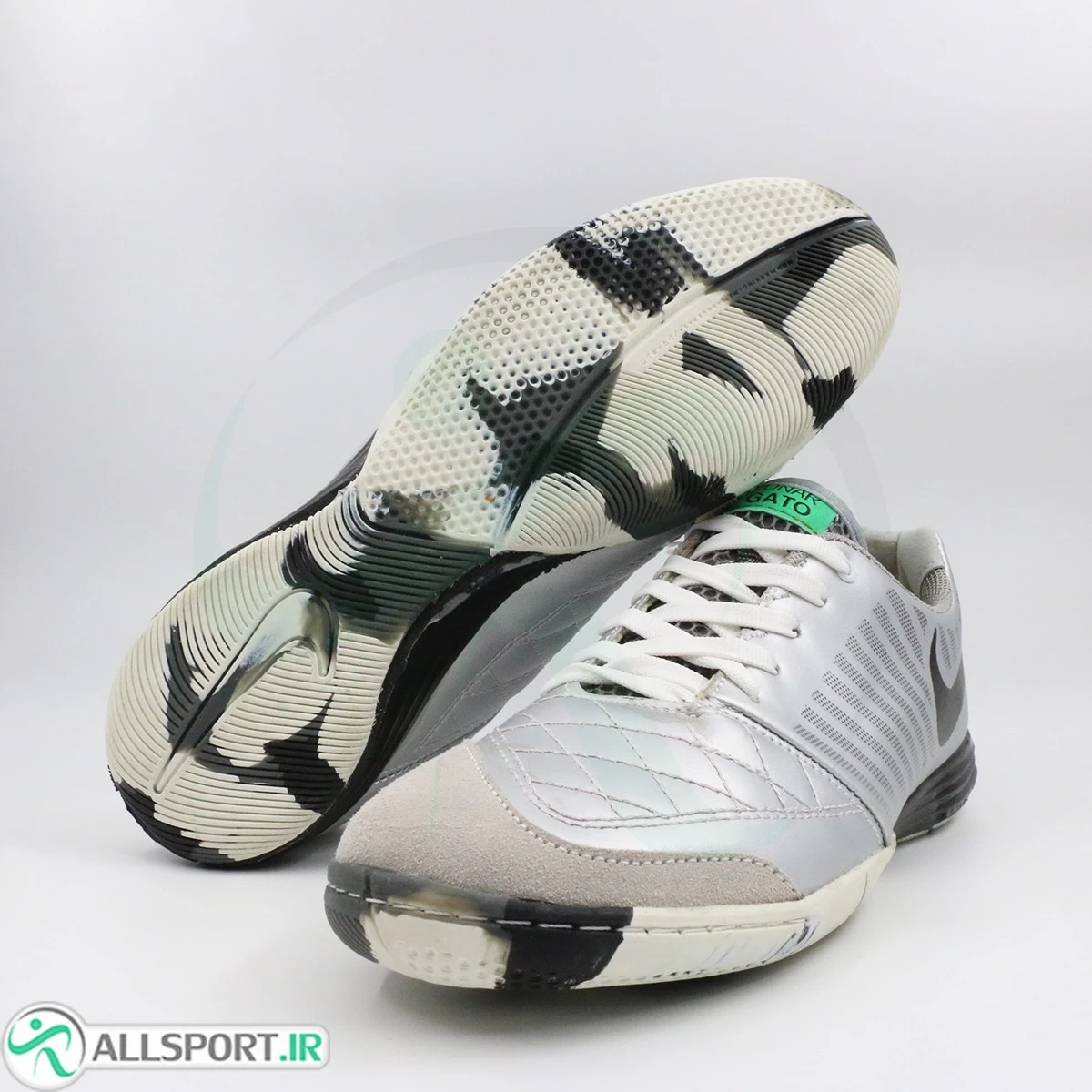 کفش فوتسال نایک لونار گتو نقره ای Nike Lunar Gato Gray White