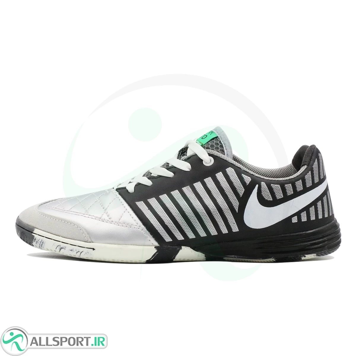 کفش فوتسال نایک لونار گتو مشکی نقره ای Nike Lunar Gato Gray White