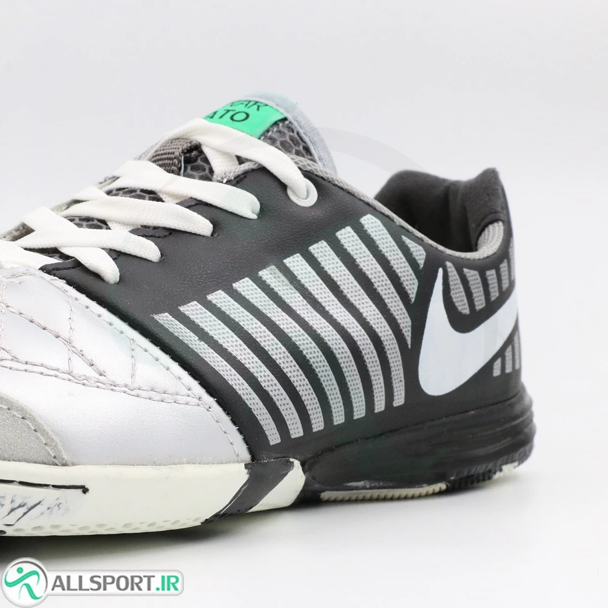 کفش فوتسال نایک لونار گتو مشکی نقره ای Nike Lunar Gato Gray White