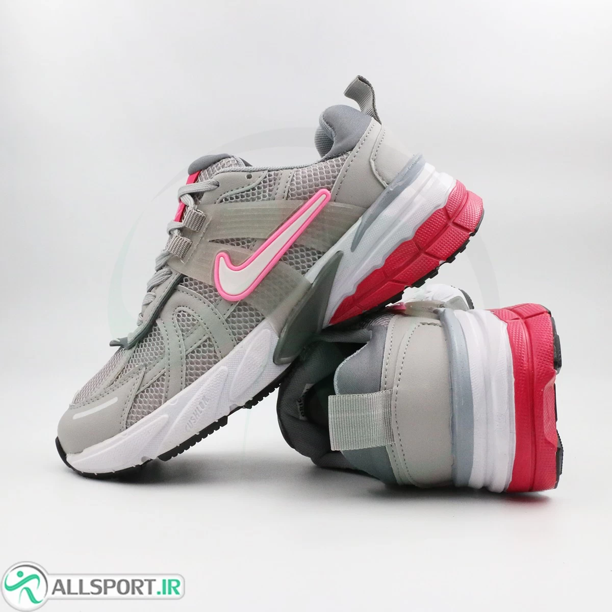 کتانی نایک طوسی سرخابی Nike V2K