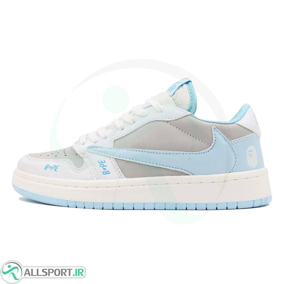 کتانی نایک ترویس سفید طوسی ابی Nike Travis