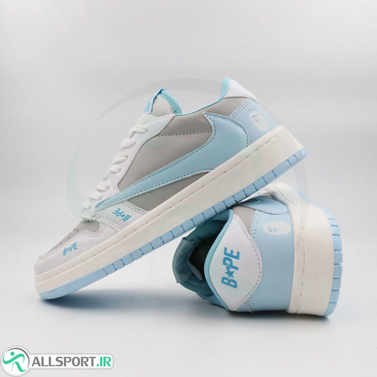 کتانی نایک ترویس سفید طوسی ابی Nike Travis