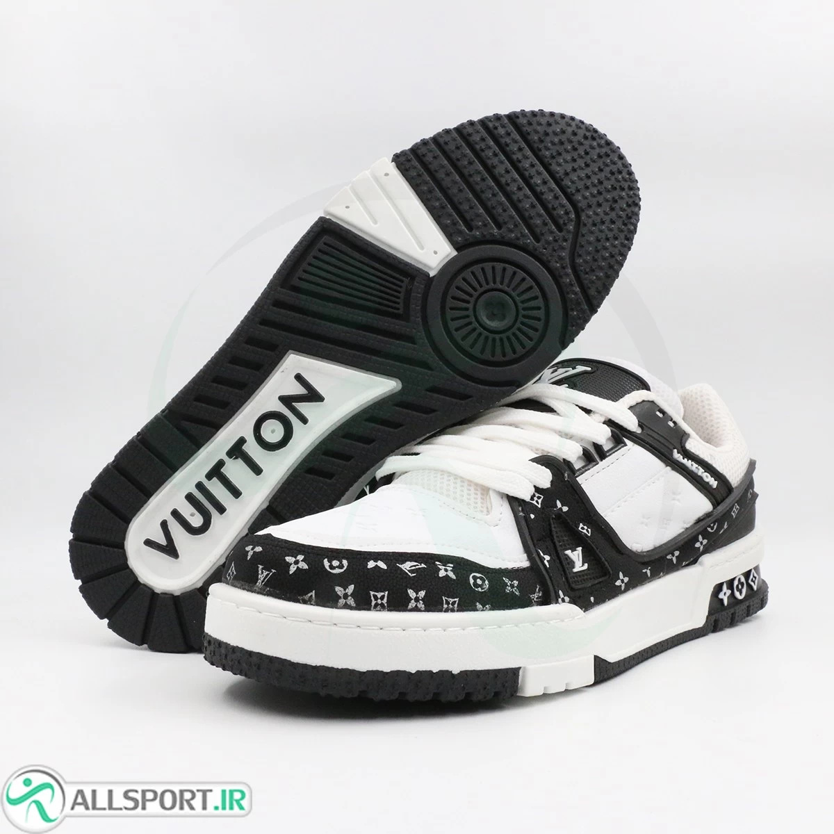 کتانی لویی ویتون مشکی سفید Louis Vuitton Black White
