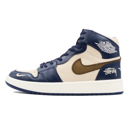 کتانی نایک جردن سرمه ای کرم ساقدار Nike Air Jordan