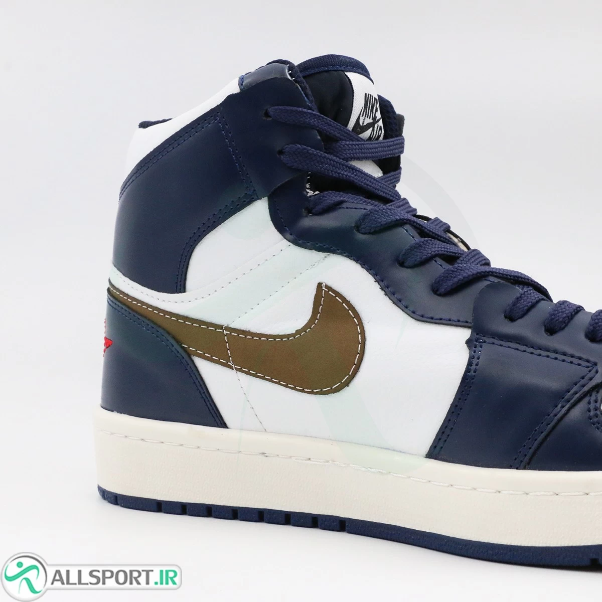 کتانی نایک جردن سفید سرمه ای ساقدار Nike Air Jordan