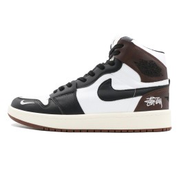 کتانی نایک جردن سفید قهوه ای ساقدار Nike Air Jordan