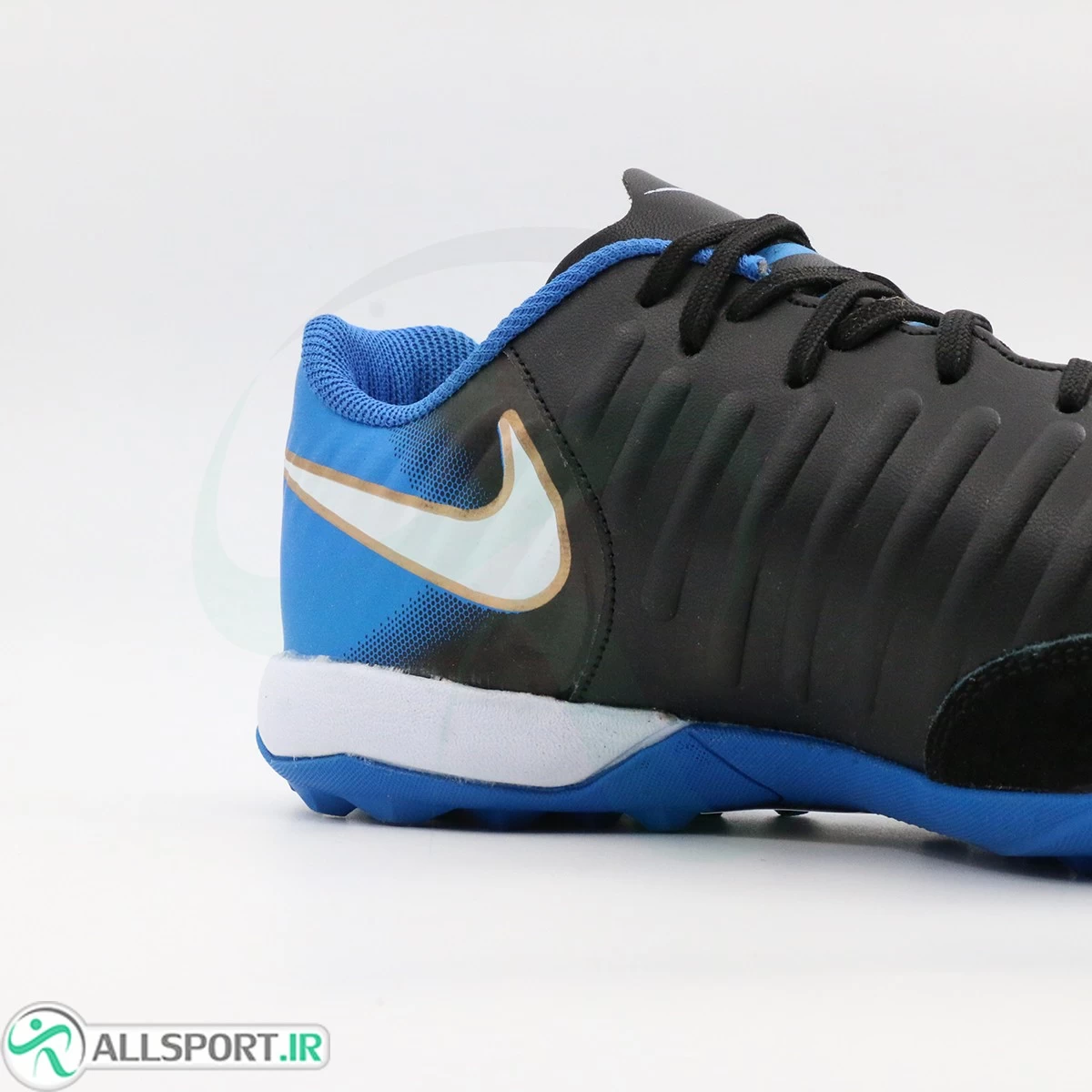 کفش چمن مصنوعی نایک تمپو ایکس مشکی آبی Nike Tiempo Black & Blue