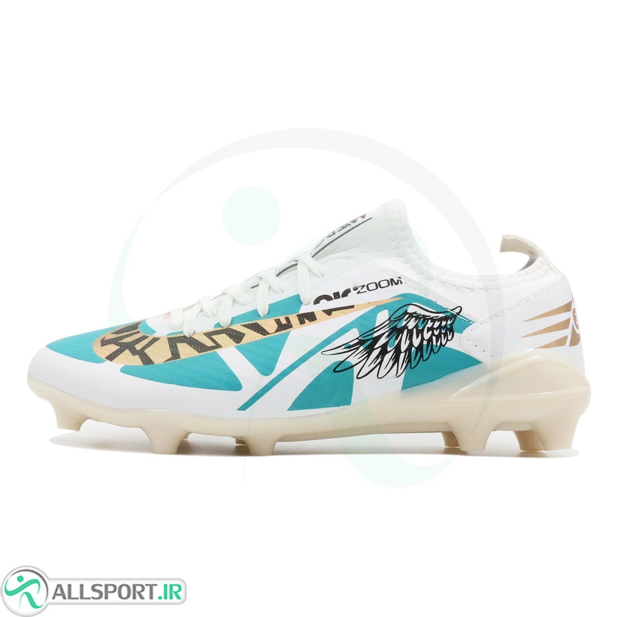 کفش فوتبال نایک ایرزوم سفید پسته ای Nike Air Zoom