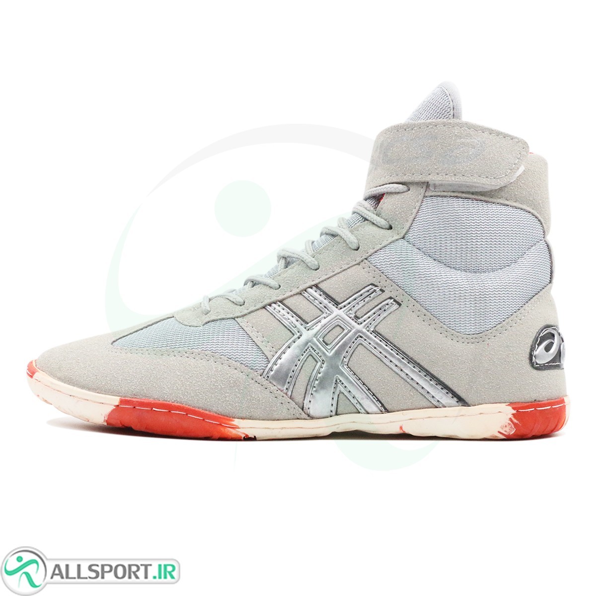 کفش کشتی اسیکس طوسی قرمز Asics