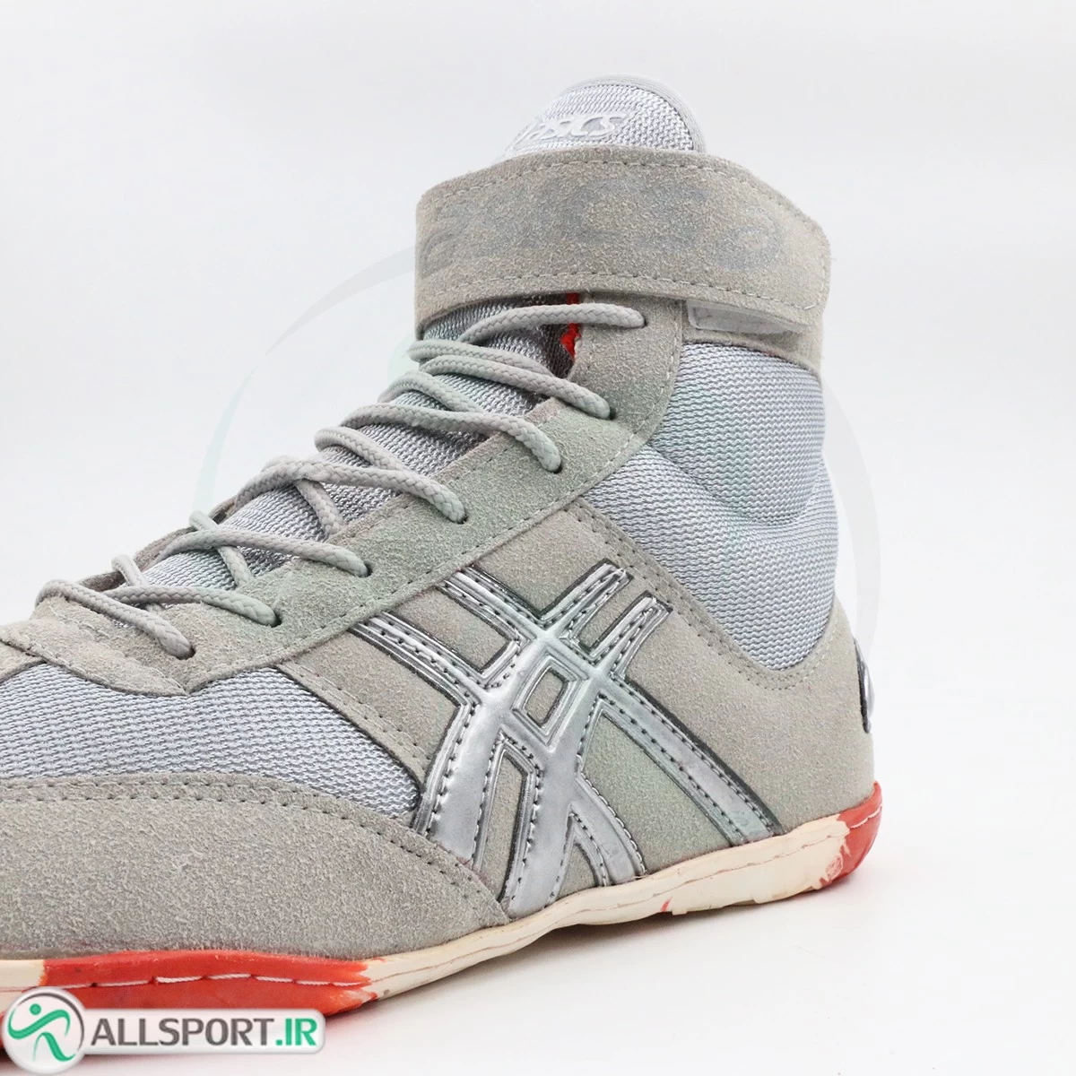 کفش کشتی اسیکس طوسی قرمز Asics