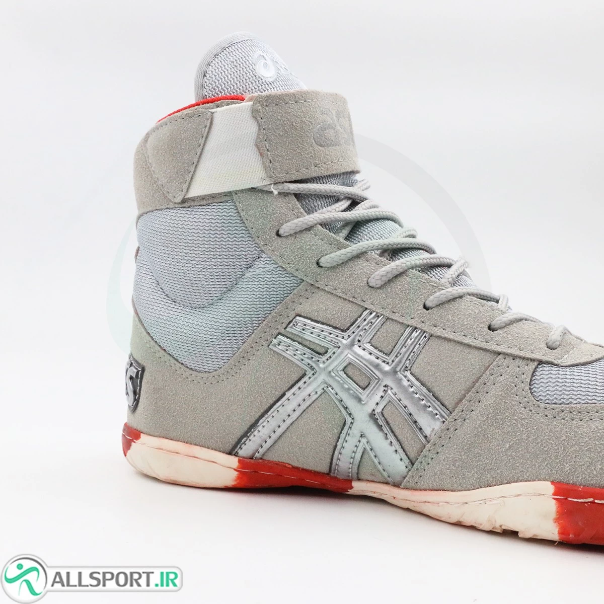 کفش کشتی اسیکس طوسی قرمز Asics