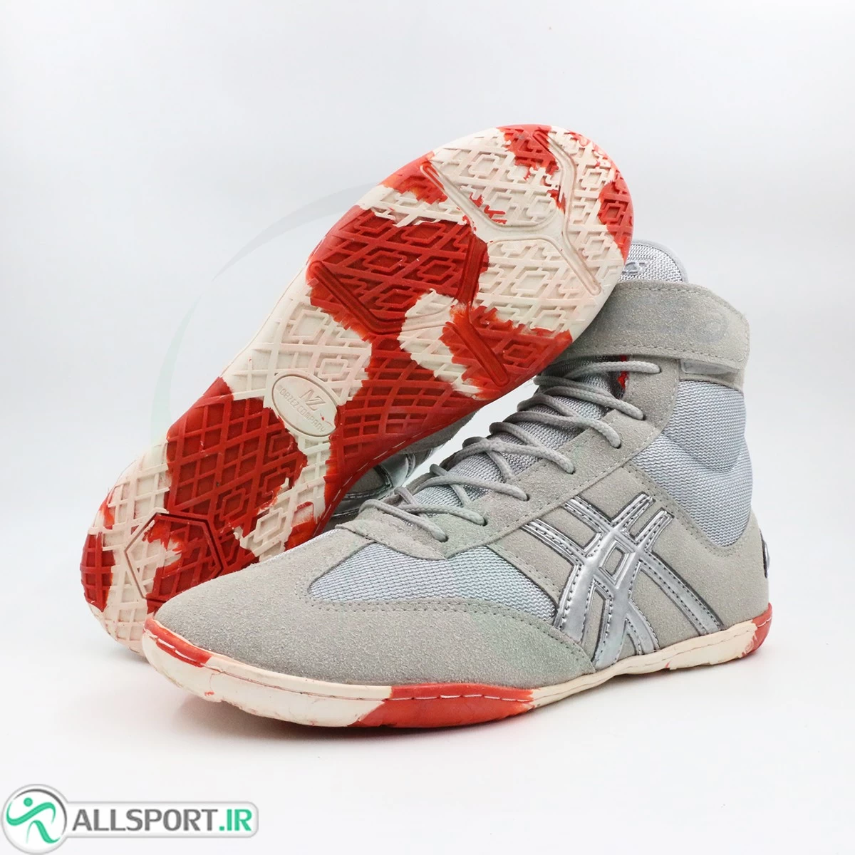 کفش کشتی اسیکس طوسی قرمز Asics